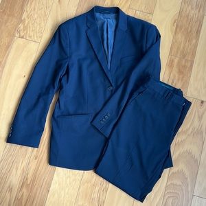 Navy Perry Ellis Modern Fit Suit 33x32 42R